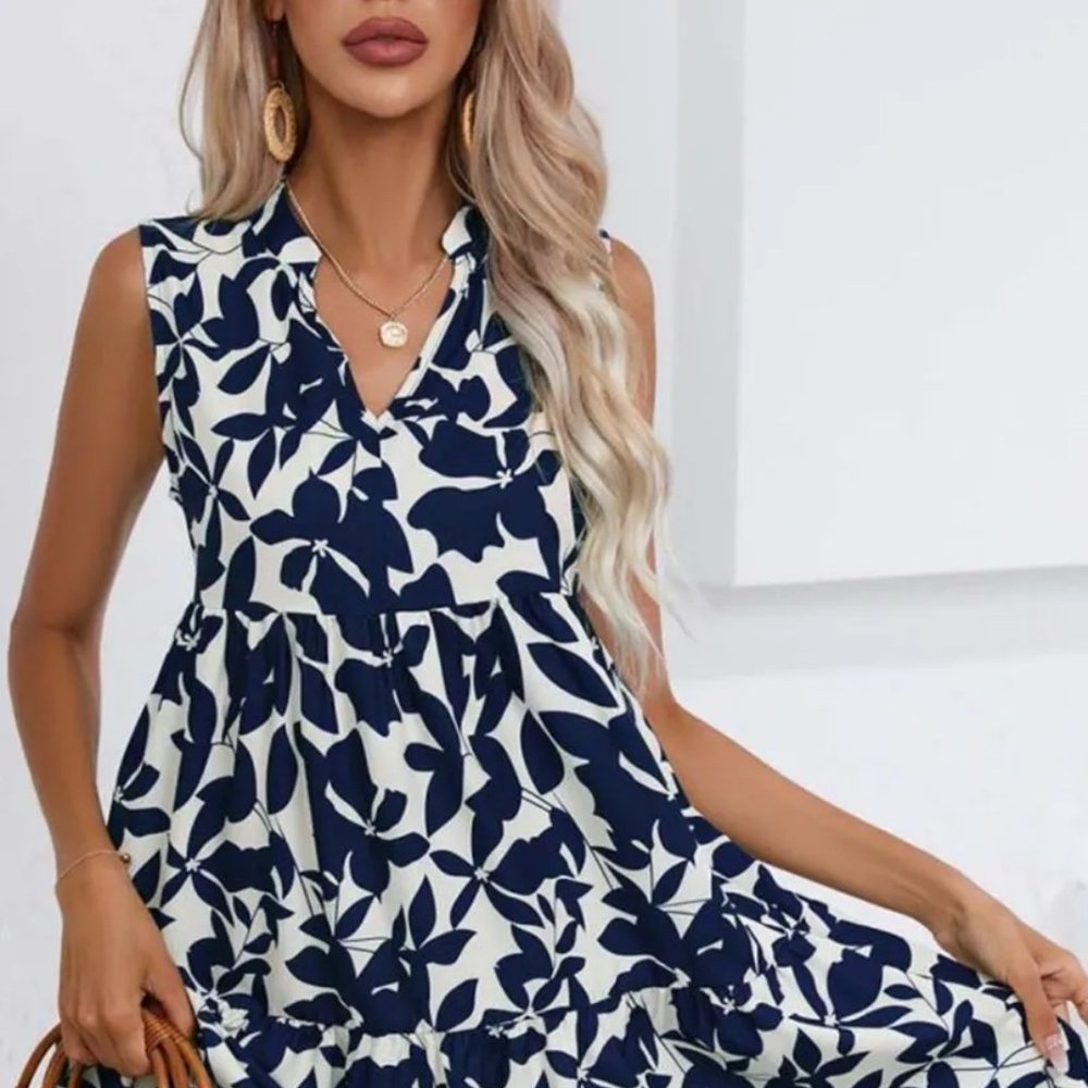 Leaf Print Dress Anna-Kaci